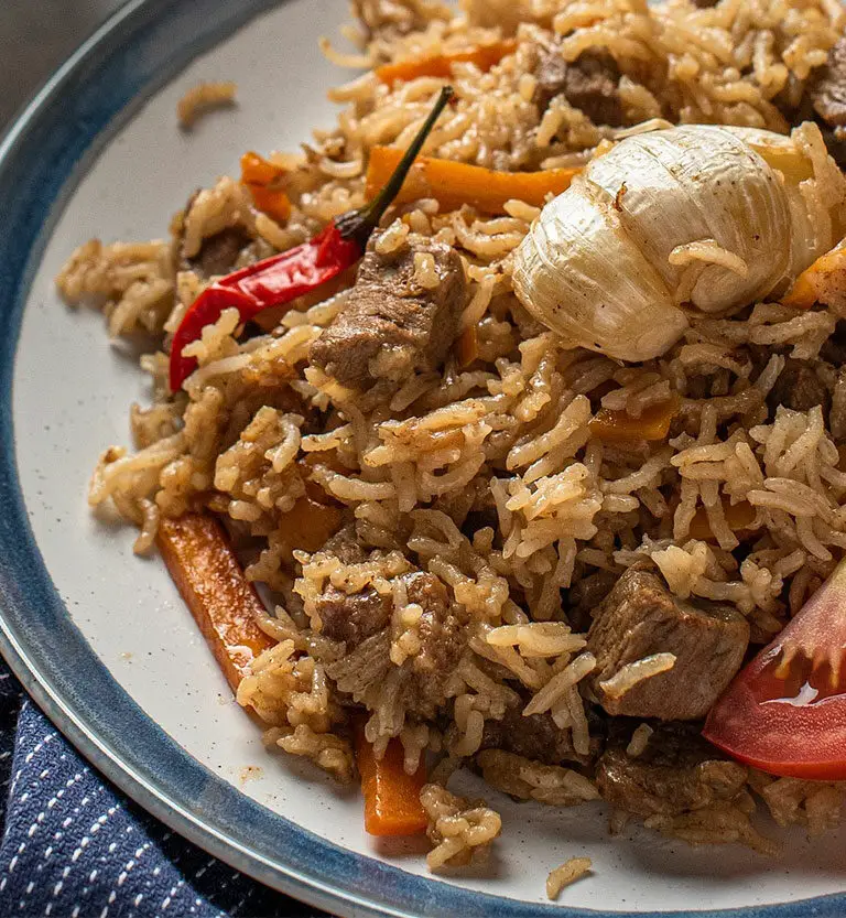 kenyan beef pilau with carrots